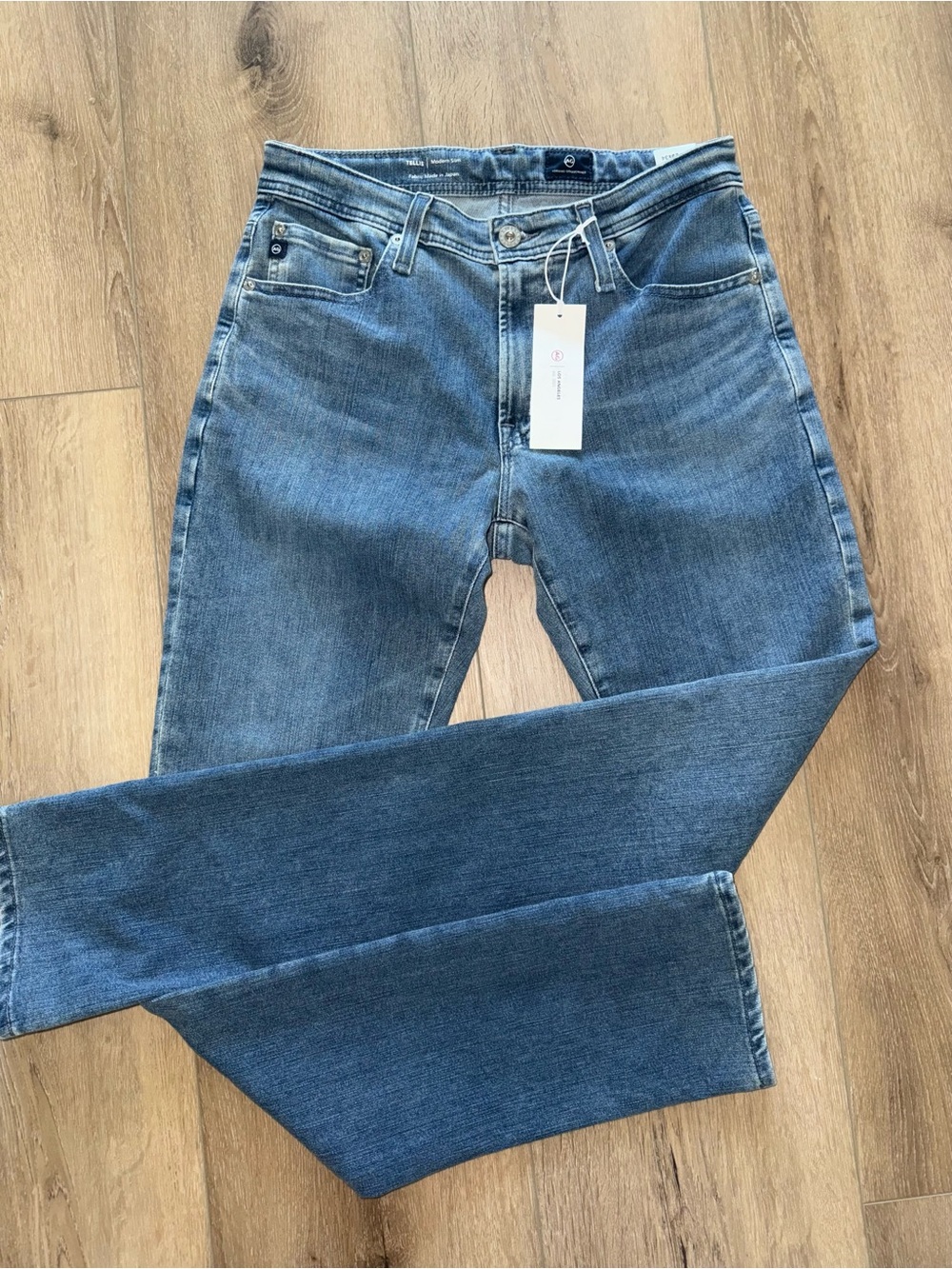 NWT AG Adriano Goldschmied Tellis Modern Slim Echo Trails Jeans 29 X 34 $215